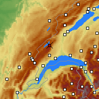 Nearby Forecast Locations - Lac de Joux - Mapa