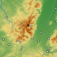 Nearby Forecast Locations - Vogézy - Mapa