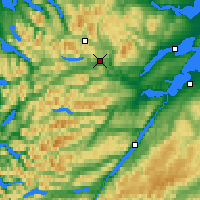 Nearby Forecast Locations - Skotská vysočina - Mapa