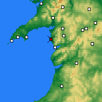 Nearby Forecast Locations - Harlech - Mapa