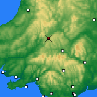 Nearby Forecast Locations - Kambrické pohoří - Mapa