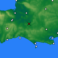 Nearby Forecast Locations - Yeovil - Mapa