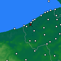Nearby Forecast Locations - Nieuwpoort - Mapa