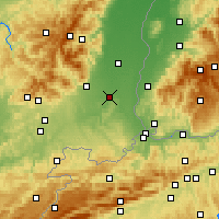 Nearby Forecast Locations - Mylhúzy - Mapa
