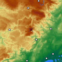 Nearby Forecast Locations - Mont Aigoual - Mapa