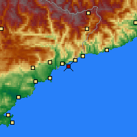 Nearby Forecast Locations - Cap Ferrat - Mapa