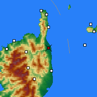 Nearby Forecast Locations - Bastia - Mapa