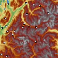 Nearby Forecast Locations - Valfréjus - Mapa