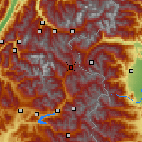 Nearby Forecast Locations - Briançon - Mapa