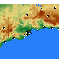Nearby Forecast Locations - Torremolinos - Mapa