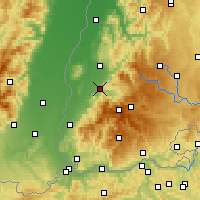 Nearby Forecast Locations - Freiburg - Mapa
