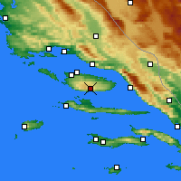 Nearby Forecast Locations - Brač (Letiště) - Mapa