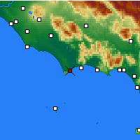 Nearby Forecast Locations - Circeo - Mapa