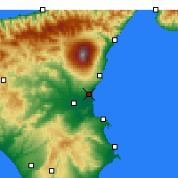 Nearby Forecast Locations - Katánie - Mapa