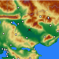 Nearby Forecast Locations - Serres - Mapa