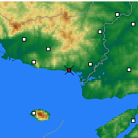 Nearby Forecast Locations - Alexandrupoli - Mapa