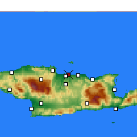 Nearby Forecast Locations - Heráklion - Mapa