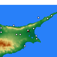 Nearby Forecast Locations - Lefkoniko - Mapa