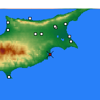 Nearby Forecast Locations - Larnaka - Mapa
