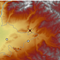 Nearby Forecast Locations - Džalal-Abad - Mapa