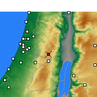 Nearby Forecast Locations - Jeruzalém Letiště - Mapa