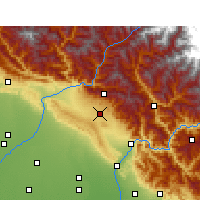 Nearby Forecast Locations - Déhrádún - Mapa