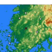Nearby Forecast Locations - Kwangdžu - Mapa