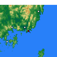 Nearby Forecast Locations - Pusan - Mapa