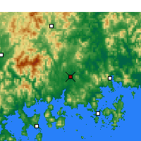 Nearby Forecast Locations - Čindžu - Mapa