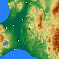 Nearby Forecast Locations - Yūbari - Mapa