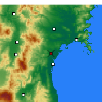Nearby Forecast Locations - Sendai - Mapa