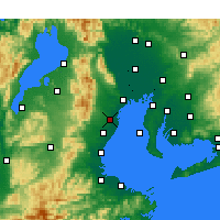 Nearby Forecast Locations - Jokkaiči - Mapa