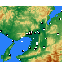 Nearby Forecast Locations - Letiště Ósaka - Mapa