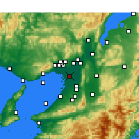 Nearby Forecast Locations - Ósaka - Mapa
