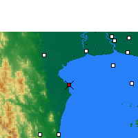Nearby Forecast Locations - Cha-am district - Mapa