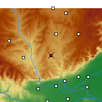 Nearby Forecast Locations - Ťin-čcheng - Mapa