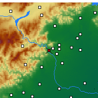 Nearby Forecast Locations - Men-tchou-kou - Mapa