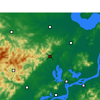 Nearby Forecast Locations - Tongcheng - Mapa
