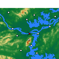 Nearby Forecast Locations - Ťiou-ťiang - Mapa