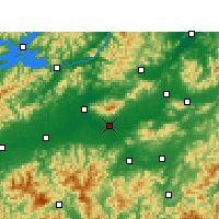 Nearby Forecast Locations - Ťin-chua - Mapa