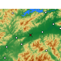 Nearby Forecast Locations - Čchü-čou - Mapa