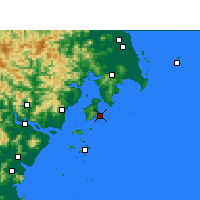 Nearby Forecast Locations - Yuhuan - Mapa
