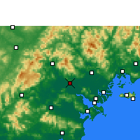 Nearby Forecast Locations - Ťie-jang - Mapa
