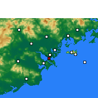 Nearby Forecast Locations - Šan-tchou - Mapa