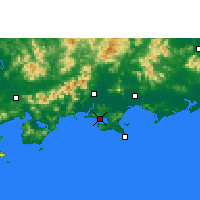 Nearby Forecast Locations - Šan-wej - Mapa