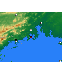 Nearby Forecast Locations - Fang-čcheng-kang - Mapa