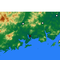 Nearby Forecast Locations - Jang-ťiang - Mapa