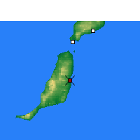 Nearby Forecast Locations - Fuerteventura - Mapa