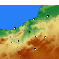 Nearby Forecast Locations - Tlemcen - Mapa