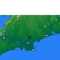 Nearby Forecast Locations - Akatsi - Mapa
